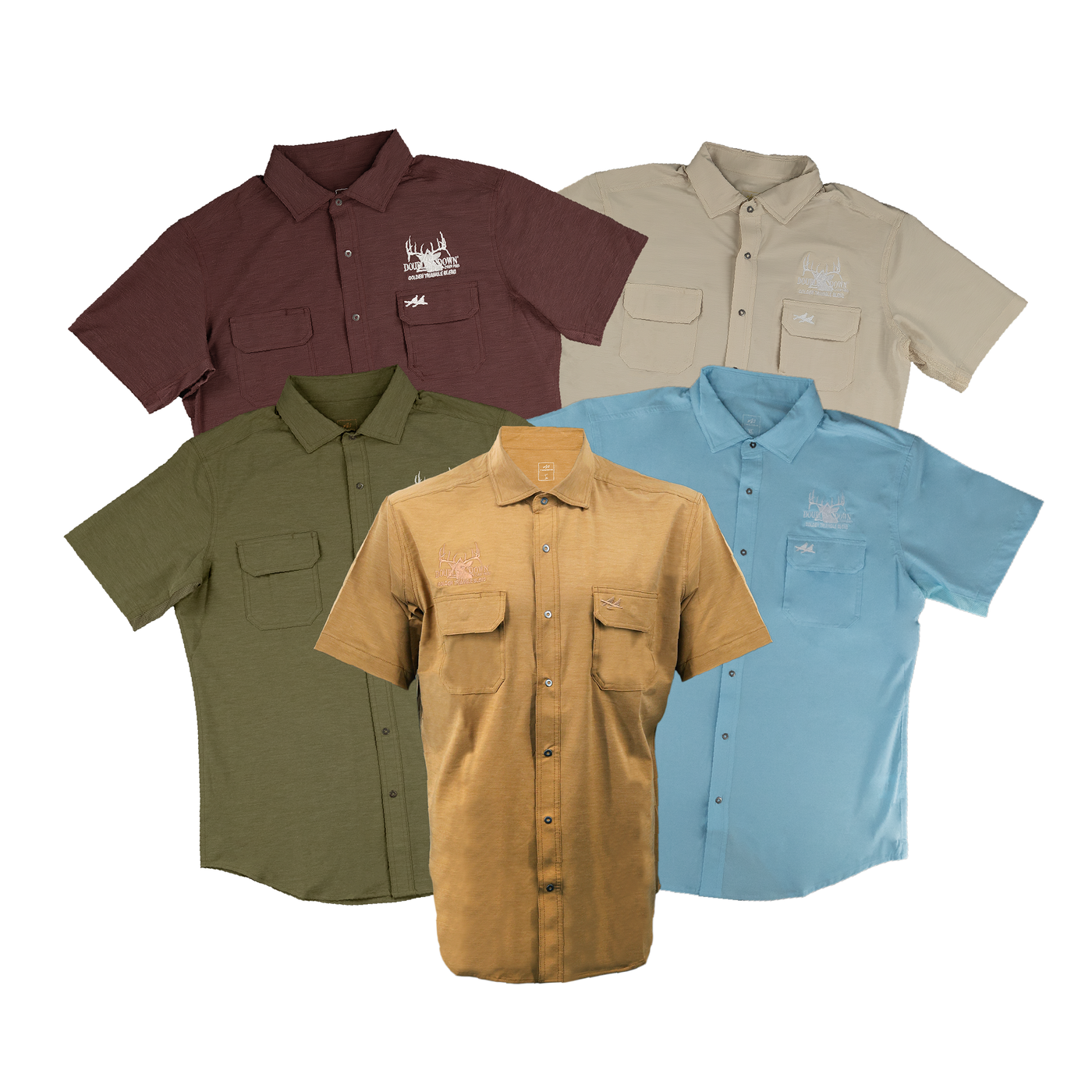 Double Down Embroidered Two Dove Shirts