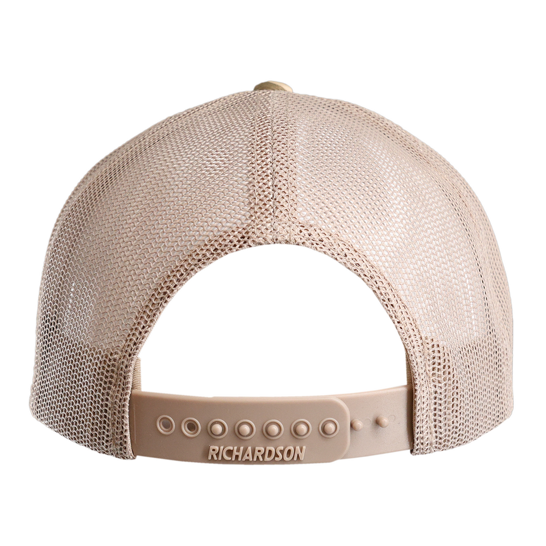 BRANDED CAMO TRUCKER HAT