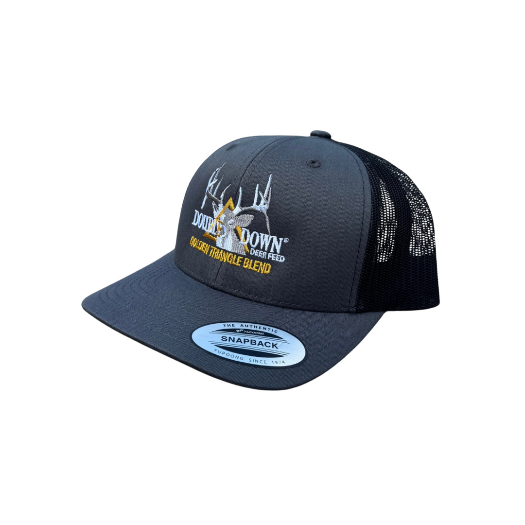 BRANDED SNAPBACK HAT: CHARCOAL EDITION