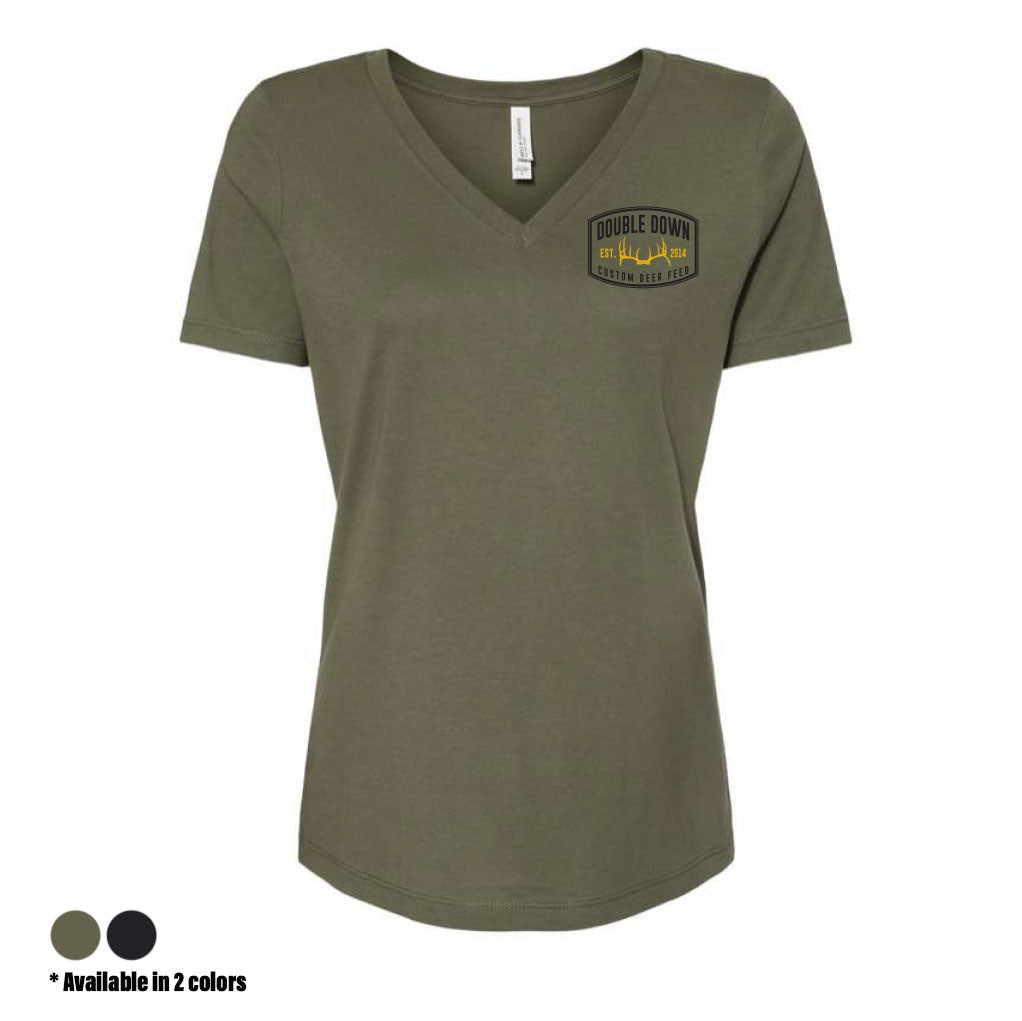 WOMEN'S SKULL CAP V-NECK