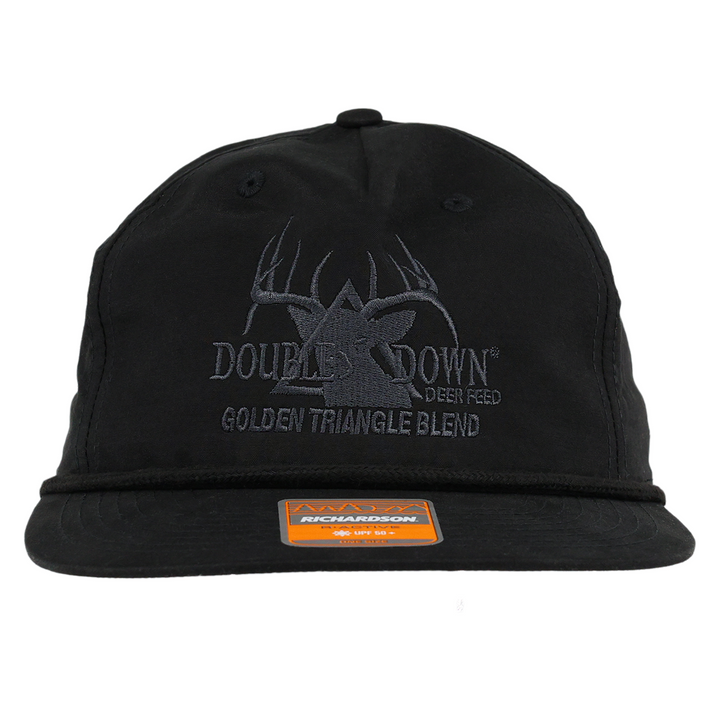 BRANDED DOUBLE DOWN FLAT BILL ROPE HAT