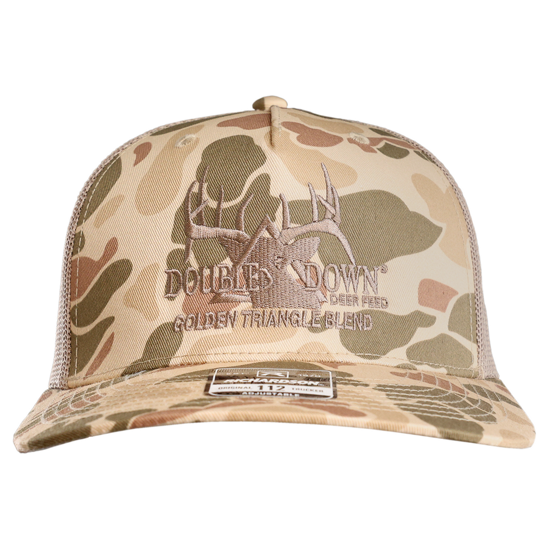 BRANDED CAMO TRUCKER HAT