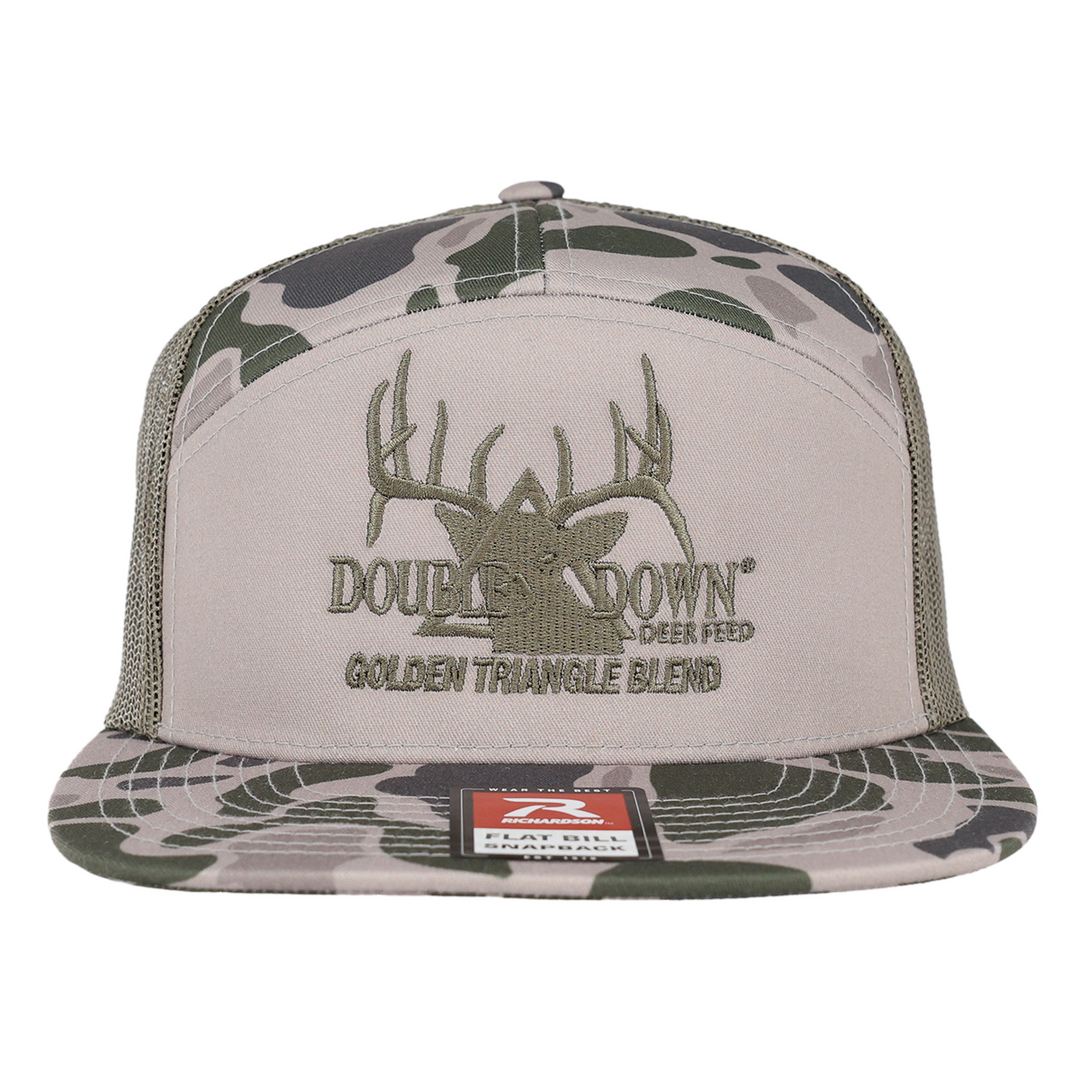 BRANDED 7 PANEL CAMO HAT