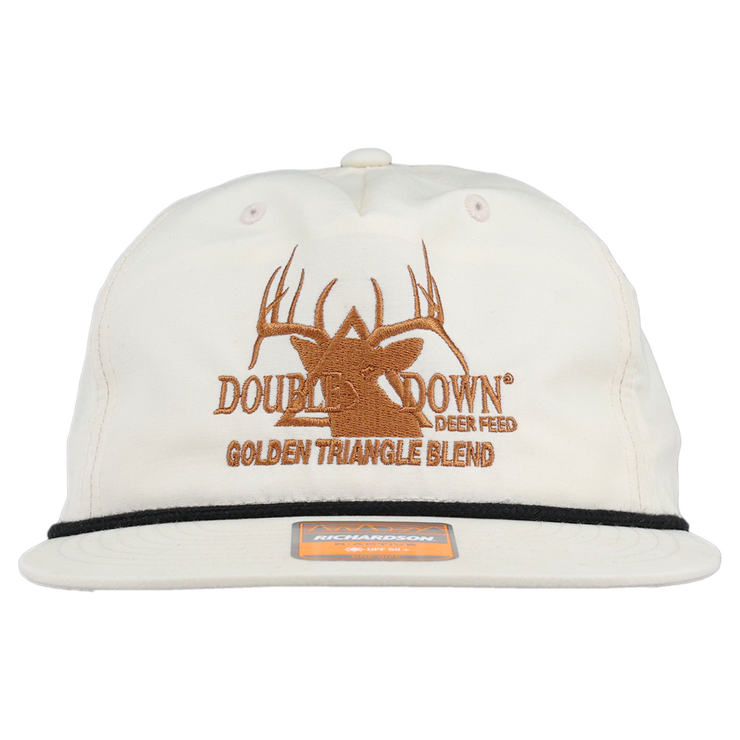 BRANDED DOUBLE DOWN FLAT BILL ROPE HAT