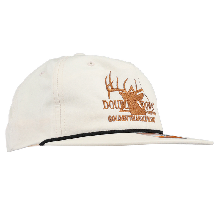 BRANDED DOUBLE DOWN FLAT BILL ROPE HAT