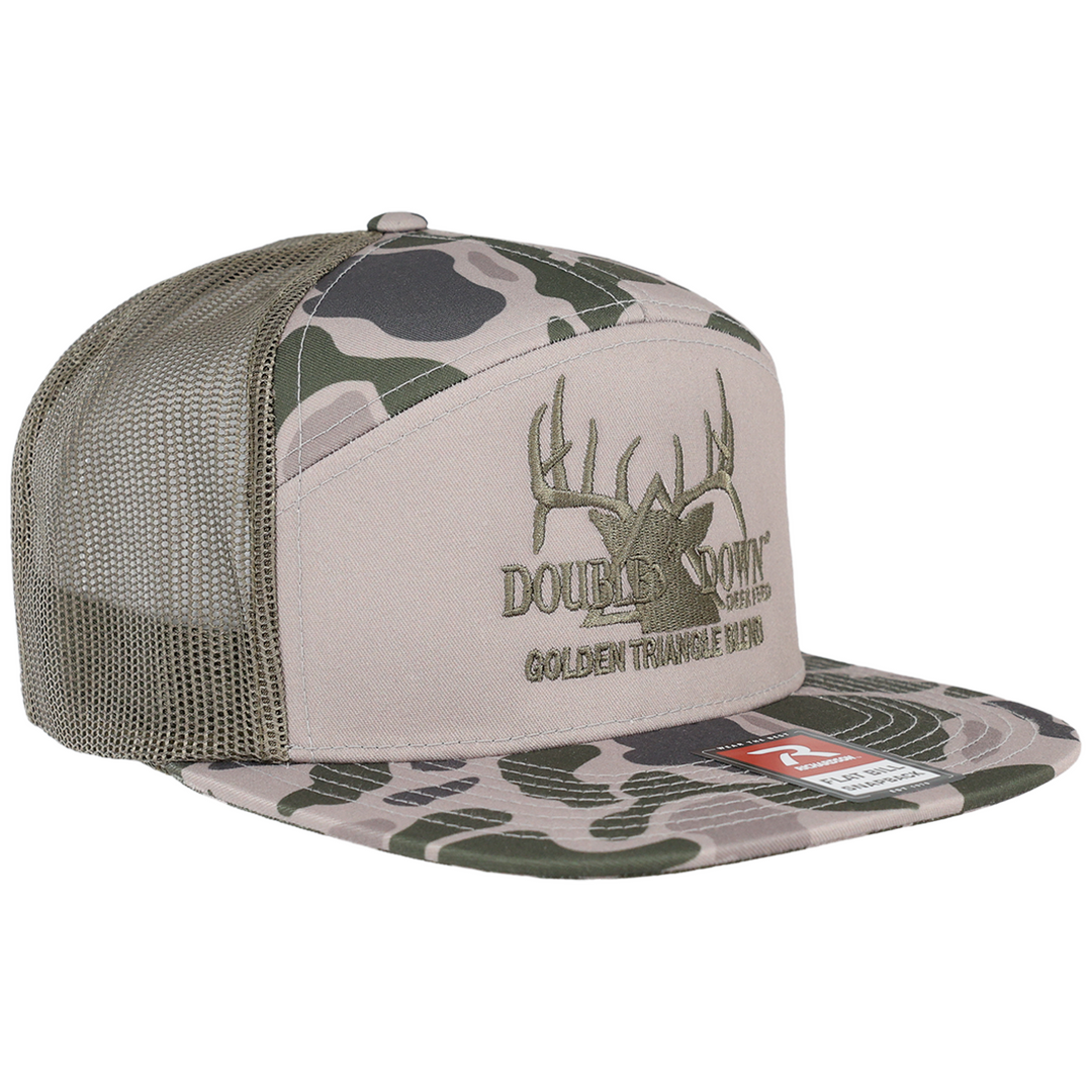 BRANDED 7 PANEL CAMO HAT