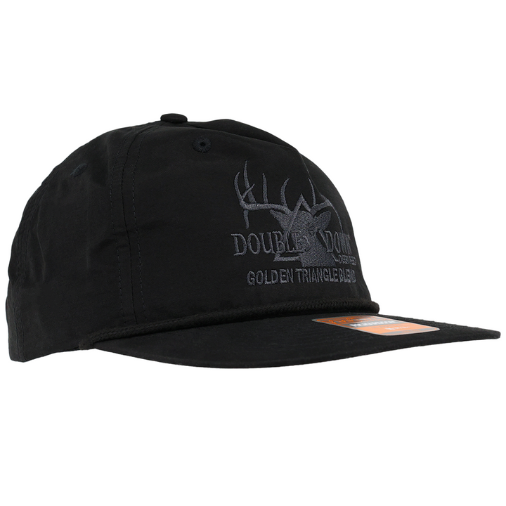 BRANDED DOUBLE DOWN FLAT BILL ROPE HAT