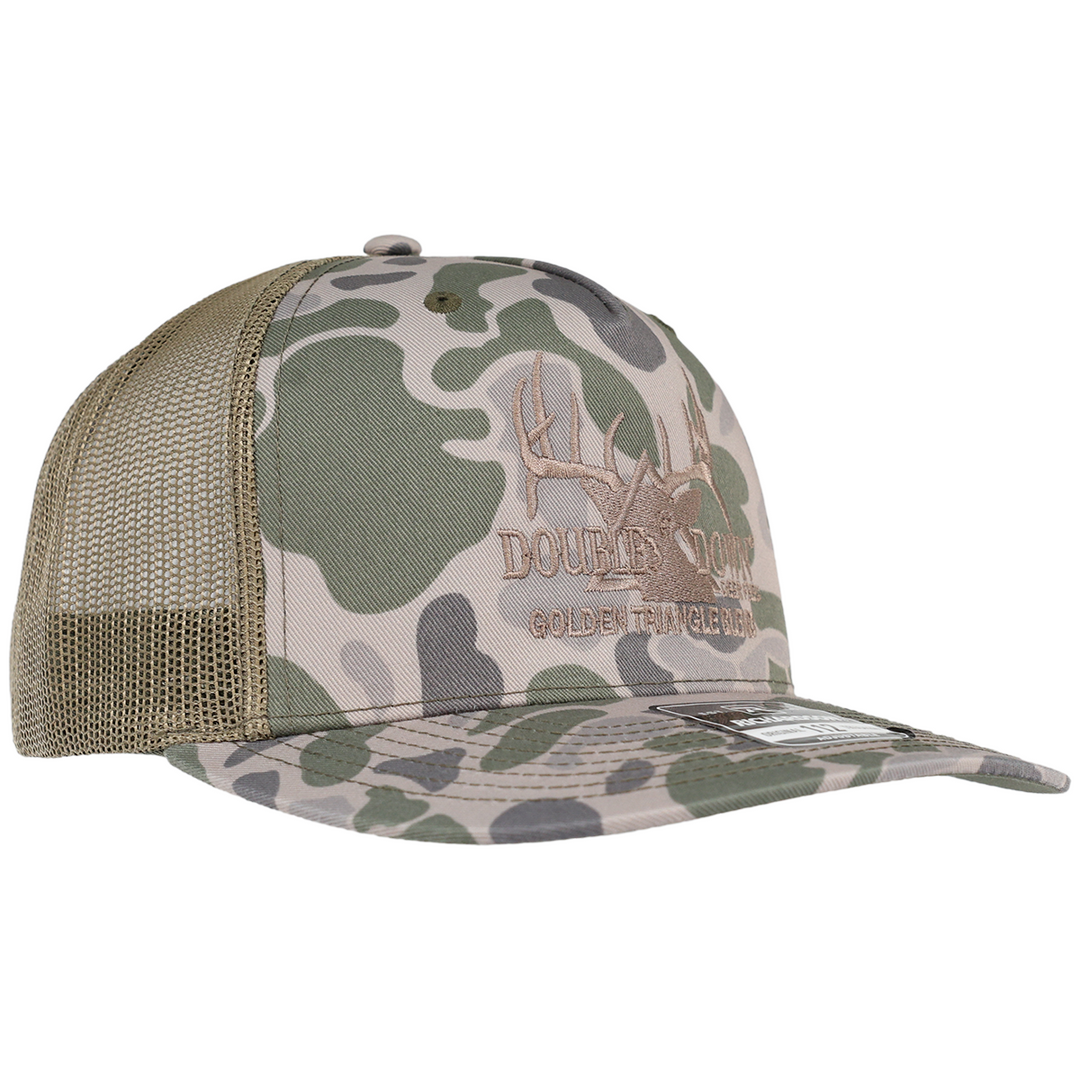 BRANDED CAMO TRUCKER HAT