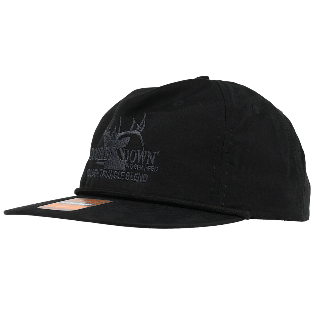 BRANDED DOUBLE DOWN FLAT BILL ROPE HAT