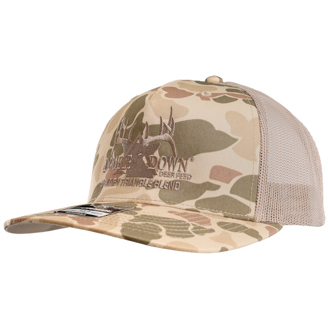 BRANDED CAMO TRUCKER HAT
