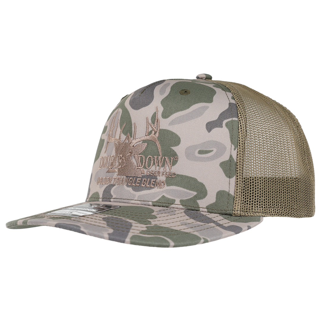 BRANDED CAMO TRUCKER HAT