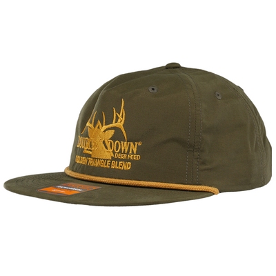 Double Down Branded Flat Bill Rope Hat