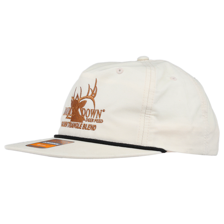 BRANDED DOUBLE DOWN FLAT BILL ROPE HAT