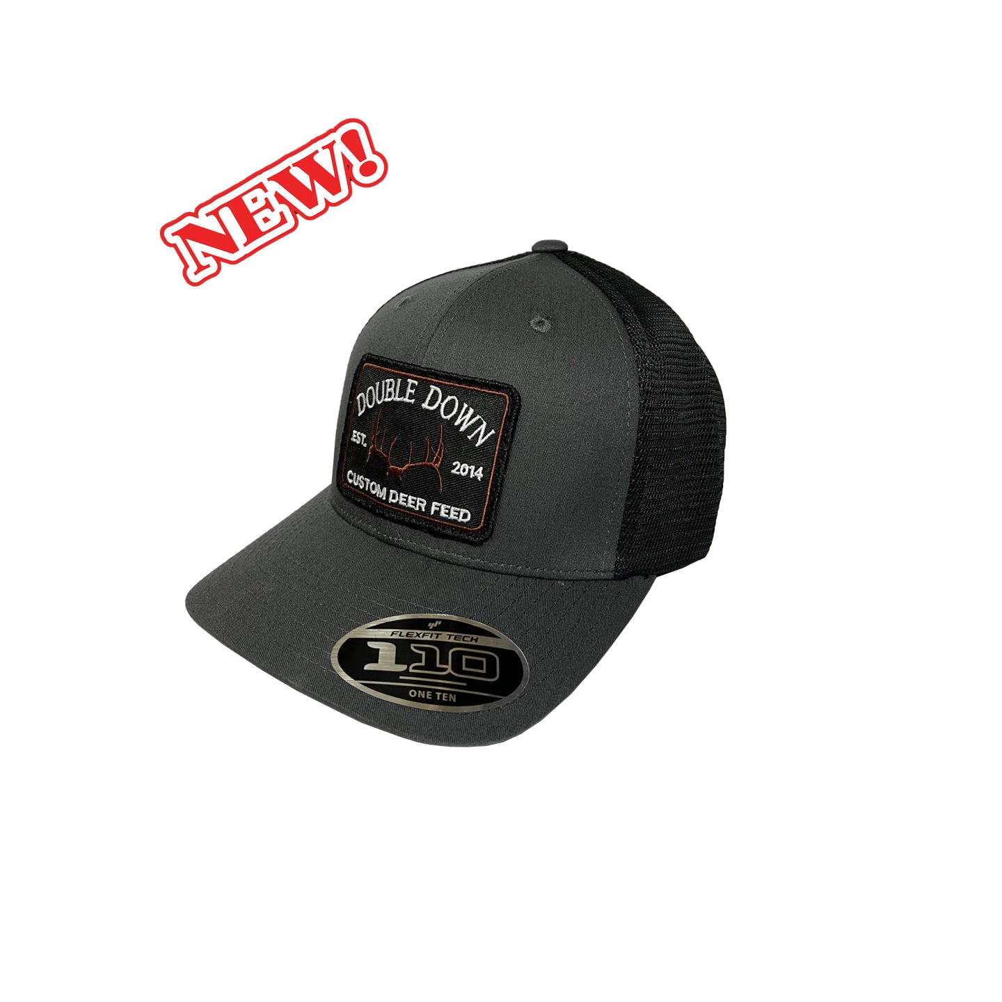 Skull Cap Patch Hat- Charcoal/Black - – Double Down Deer Feed