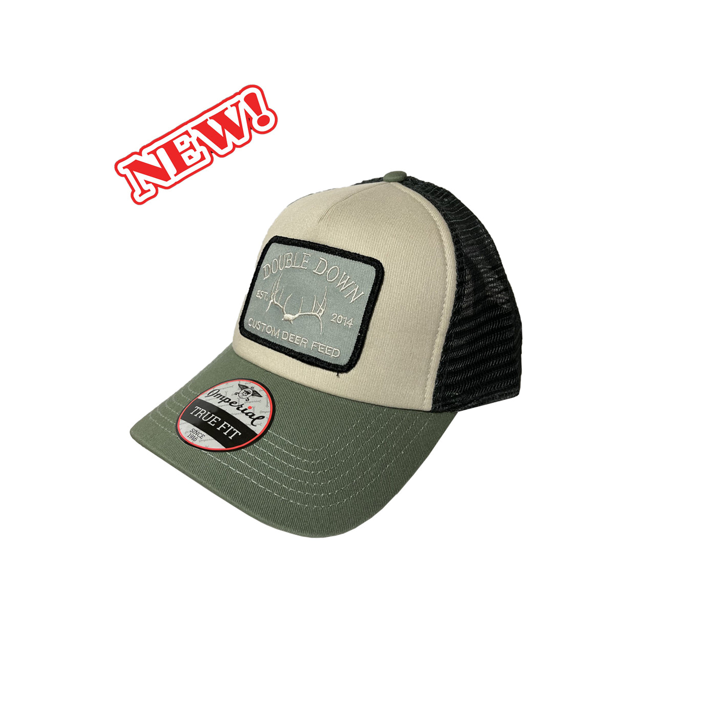 Skull Cap Patch Hat- Stone/Moss/Charcoal
