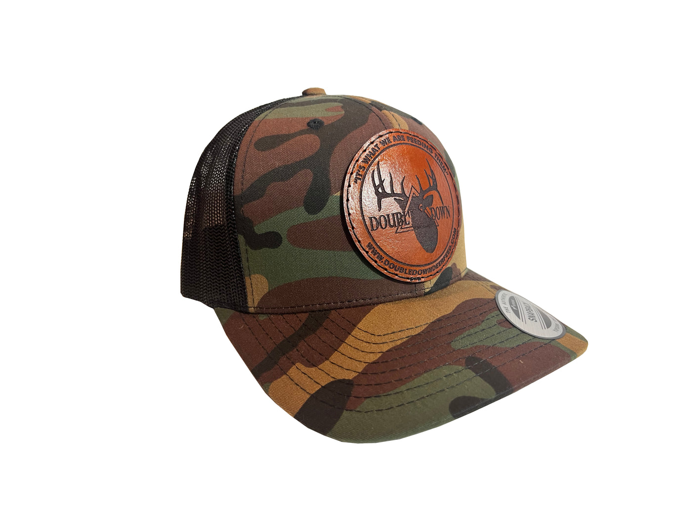 LEATHER PATCH SNAP BACK -  GREEN CAMO
